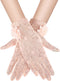 SATINIOR Lace Gloves Women Short Floral Gloves Fingerless Gloves Elegant Ladies Gloves for Wedding Party...